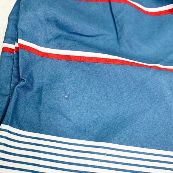 Jake Austin Red White Blue Colorblock Swim Trunks - Picture 7 of 7